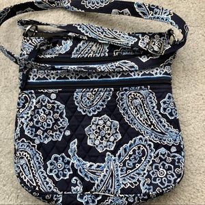Vera Bradley Triple Zip Hipster in Blue Bandana